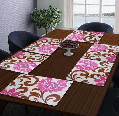 NUTAN UDYOG Rectangular Pack of 6 Table Placemat