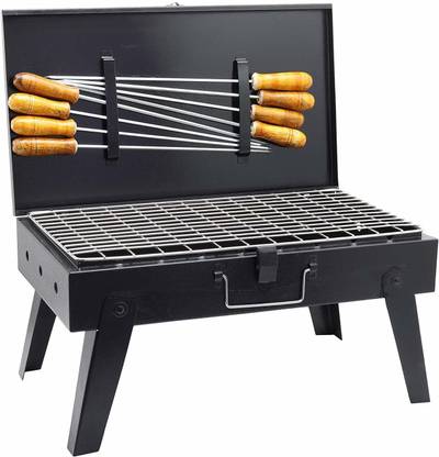 UK Enterprise BarbequeGrillwith4WoodenSkewers Charcoal Grill