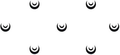Comet Busters Traditional Moon Style Black Bindi (BIN1036) Forehead Black Bindis