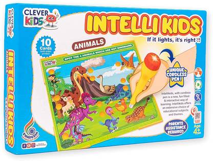 RATNA'S Intellikids Animals A Perfect Electro Game. 10 Double Sided Printed Cards.