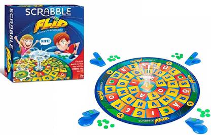 VBE Scrabble Flip with Centre Tower , Multi-Coloured Educational Party & Fun Games Board Game Word Games
