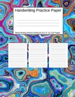 Handwriting Practice Paper Blank Writing Sheets Notebook