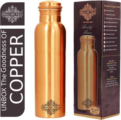IndianArtVilla 900 ml Copper Bottle