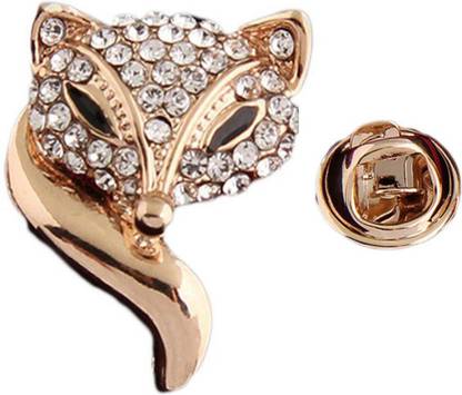 सोरेल्लाज Unisex Golden Fox Small Brooch ब्रोच