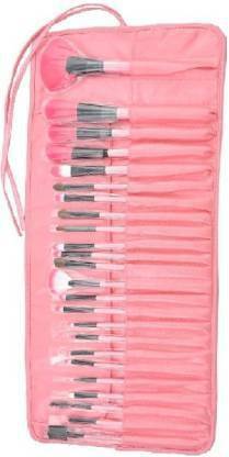 Crazy girl 24 Pcs Makeup Brush Set Powder Foundation Make Up with PU Leather Holder Case