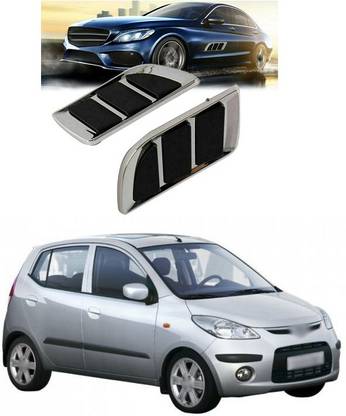 PRTEK Car Fender Side Vents ABS Fender Stickers Decorative Air Flow Intake Hole Grille Spoiler Auto Exterior A82 Matte, Glossy, Chrome Hyundai Grand I10 Nios Asta U2 1.2 CRDi Side Garnish