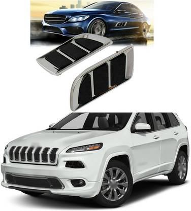 PROEDITION Car Fender Side Vents ABS Fender Stickers Decorative Air Flow A11 Matte, Glossy, Chrome Jeep Compass 1.4 Limited Side Garnish