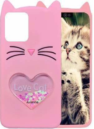 Suggu Back Cover for Realme 8 5g Love Cat Heart Design Meow Ear Kitty (Special's Girls Soft Silicon Cover)