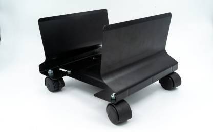 PINNACLE Heavy Metal Material Black Sturdy CPU Stand/CPU Trolley with Castor CPU Holder and Wheel CPU Holder