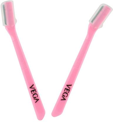 VEGA Eyebrow Shaping & Face Razor Pack Of 2 Combo, (VC2ESS-01) Disposable Razor