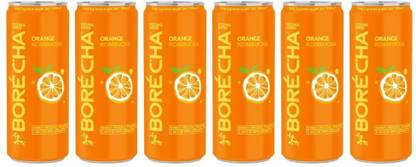 Borecha 6 packs of orange kombucha