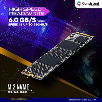 Consistent NVME 512 GB Laptop, All in One PC's, Desktop Black PCIe NVMe Internal Solid State Drive (SSD) (NVME 512GB)