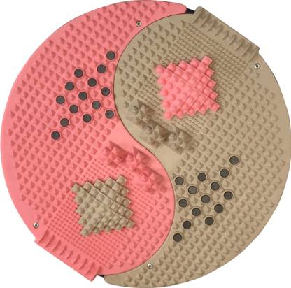 AHCS Acupressure Yin Yang Mat - Powermat With Pyramids and Magnets with Get Free Booklet 60 Tips to Boost Energy,Pain Relief & For Total Health Massager