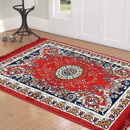RRC Maroon Velvet Area Rug