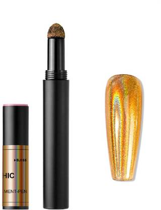 Bombastic Air Cushion Magic Pen for Multi Chrome Holographic Laser Nail Art - Gold