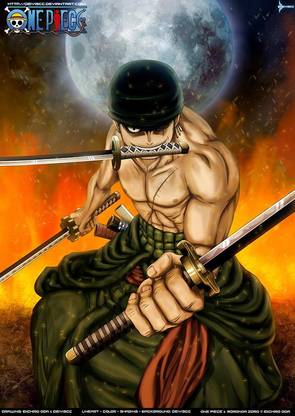 One Piece Zoro X Anime One Piece Hd Art Matte Finish Poster Paper Print
