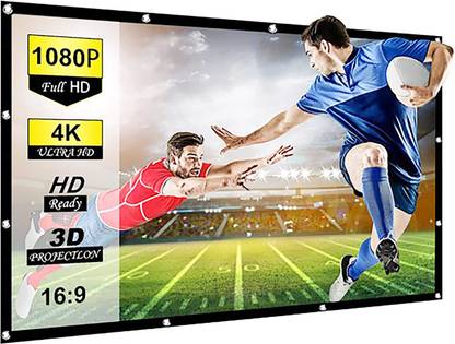 RANWAR Projector Screen 120 inch 16:9 HD Anti-Crease Portable Projection Screen, Foldable Indoor Outdoor Projector Movies Screen for Home Theater Projector Screen (Width 243.84 cm x 182.88 cm Height)