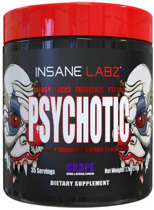 insane labz PSYCHOTIC GRAPE FLAVOURS 35 SERVINGS PRE WORKOUT|STRONGEST PRE WORKOUT| Creatine