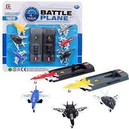 PLAYMO Battle Planes Set for Kids, Pack of 6 Plane (Multi Color)
