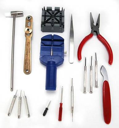 A&S TOOLSHOP Watch Clock Opener Repair Tool Kit Set Pin Screwdriver/Tweezers/Pliers Hand Tool Sets Combination Screwdriver Set
