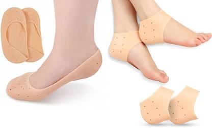 KIRMESH FASHION Silicone Gel Pad Socks For Heel Swelling Pain Relief, Heel Support