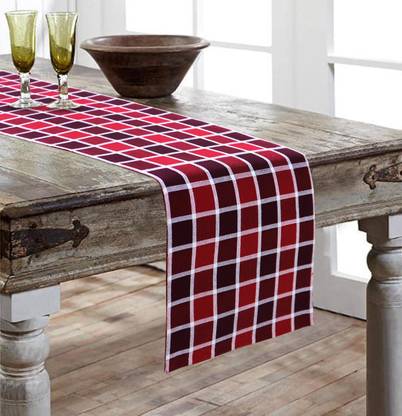 AIRWILL Red 152 cm Reversible Table Runner