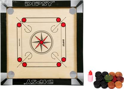 DIPSY WMS||Small Carrom Board (Round Pocket 20 x 20 x 1.5 cm) Small Size 3 cm Carrom Board