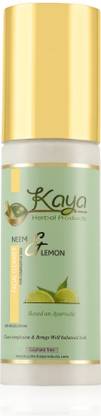 Kaya Herbal Product Organic & Ayurvedic Neem & Lemon Facial Cleanser For Combination Skin - Face Cleansing Lotion Face Wash