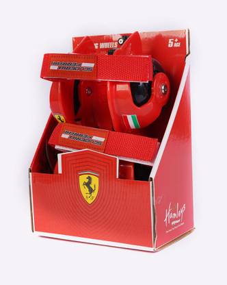 Ferrari Flashing Wheels Roller Skates Red