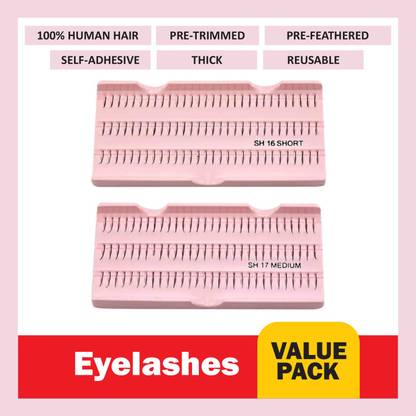 ग्लैमगल्स HOLLYWOOD-U.S.A Stylish Black Soft Thick Reusable False Eye Lashes