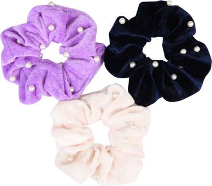Matkooz VELVET PEARL HAIR SCRUNCHIES Rubber Band