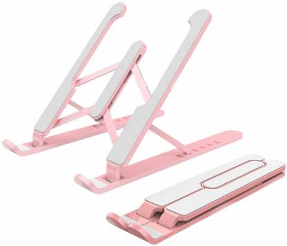 pepplo Laptop Stand Adjustable Computer Stand Plastic Riser Holder(Pink,Set of 1) Laptop bracket-A,Pack of 1 Laptop Stand