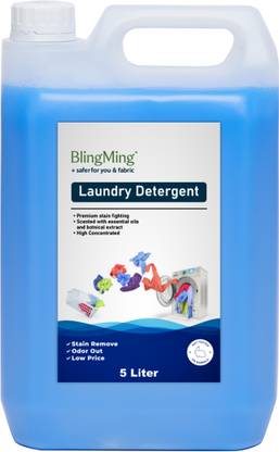 BlingMing Liquid Detergent, Suitable for top load detergent and front load liquid detergent, Wash Detergent for Machine and Hand Wash - 5 Litre Lavender Liquid Detergent (5000 ml) Lavender Liquid Detergent