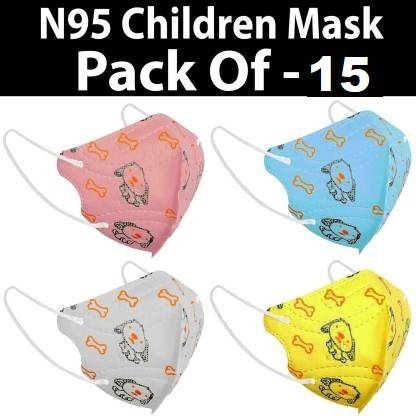 VE-MARUSH N95 5-Layer Certified Kids Multi Color Digital Pis Combo Of Kids n95Mask With Soft And Adjustable Ear Loop And it's Washable. 5 Layer Protection Mask For Kids With High Premium Quality Anti-bacteria And Protection Mask Reusable, Washable Cloth Mask With Melt Blown Fabric Layer Reusable, Washable