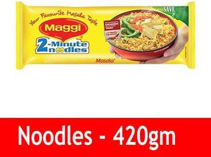 Maggi 2-Minute Instant Noodles - Masala, 420g Pack Of 4 Instant Noodles Vegetarian