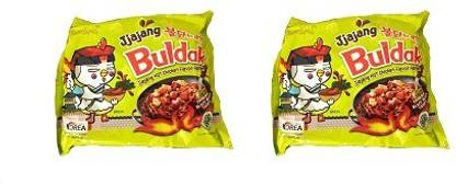 Samyang Hot Chicken Ramen Noodles Jjajang-140 gms (Pack of 2) Instant Noodles Non-vegetarian