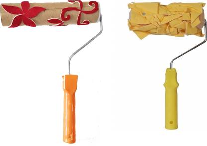Preili's Butterfly Design Roller PP285Yellow texture roller with 5 leaf texture roller Paint Roller