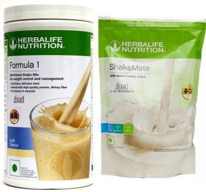 Herbalife Nutrition * FORMULA 1KULFI-500 GM WITH NEW SHAKEMATE-500 GM SET OF 2 PCS Plant-Based Protein