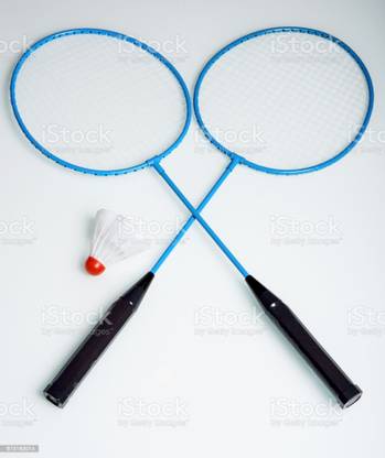 Liberton Sports 1 Pair of Badminton Racket Set Red, Blue Strung Badminton Racquet