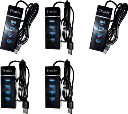 Trendy Multi port hub, extra long wire 1.5mtr 4 PORT HIGH SPEED HUB 3.0 USB Hub