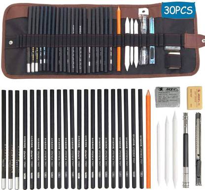 Futurekart Sketch Art Pencil Drawing Pencil, Erasers, Knife Extender Set for Beginners
