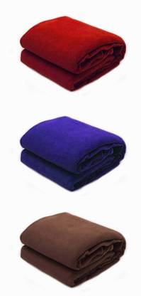 Saksham Solid Single Fleece Blanket for  Heavy Winter