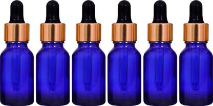 nsb herbals Blue Glass Bottle + Gold Dropper for Essential Oil, DIY Perfume, Multipurpose Use 15 ml Bottle