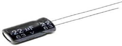Shelfkey ALUMINIUM ELECTROLYTIC CAPACITOR 22uF 63V RADIAL(PACK OF 10) Electrolytic Capacitor