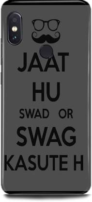 FASKY Back Cover for Redmi Note 5 Pro, JAAT CHOUDHARY SLOGAN BACK COVER