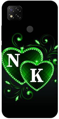 ThePrintlink Back Cover for Redmi 9 ( N K name, N K word, N K alphabet, N K latter, Cases cover