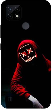ThePrintlink Back Cover for Realme C21 ( Jocker, Anonymus, Mask Huddy,marshmellow Back Cover