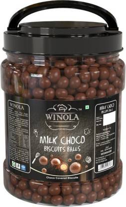 Winola Milk Choco Biscuits Balls (1 kg) Jar Crackles  (1 kg)