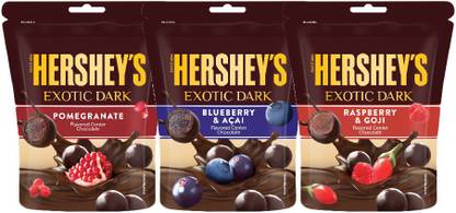 HERSHEY'S Exotic Dark Pomegranate, Blueberry and Acai, Raspberry and Goji Truffles