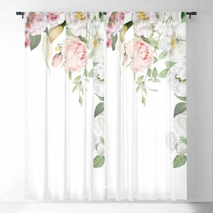 Shivay decor 154 cm (5 ft) Polyester Room Darkening Window Curtain (Pack Of 2)